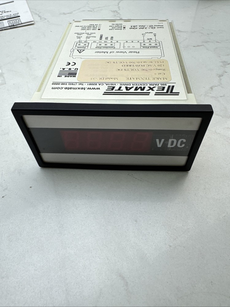 TEXMATE Panel Meter 0-700 VAC DU-35 120V