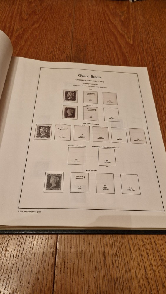 Great Britain Light House 1837-1986 Illustrated Stamp Album Pages. See details