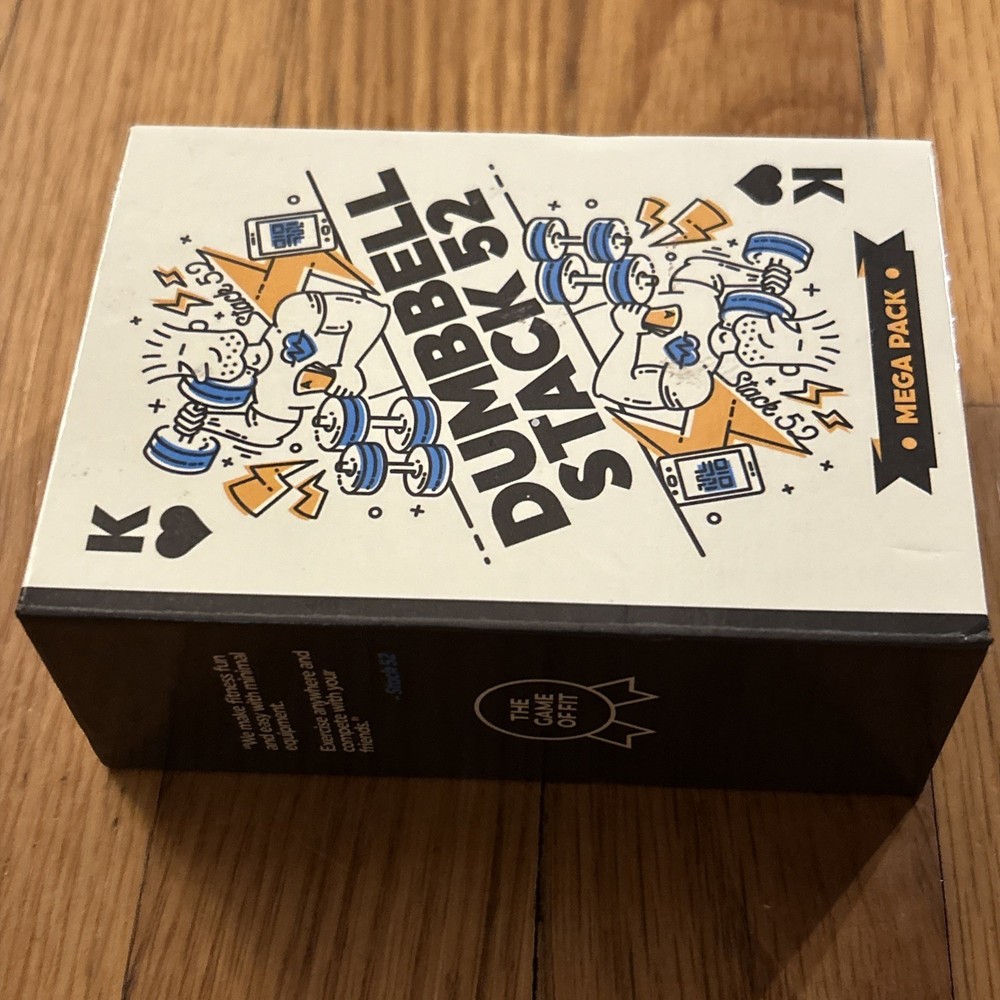 DUMBBELL STACK 52 Dumbbell Exercise Workout Card Game - MEGA Pack plus 52 extras