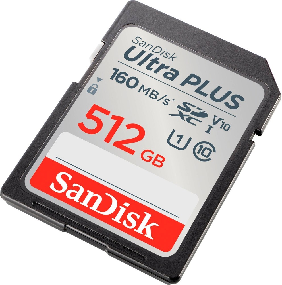 SanDisk - Ultra PLUS 512GB SDXC UHS-I Memory Card