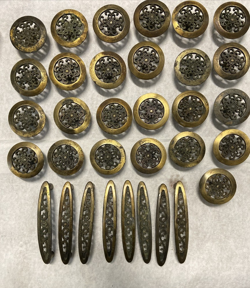 33 Japan Made Vintage Cabinet Knobs Door Pulls Drawer. (C1)