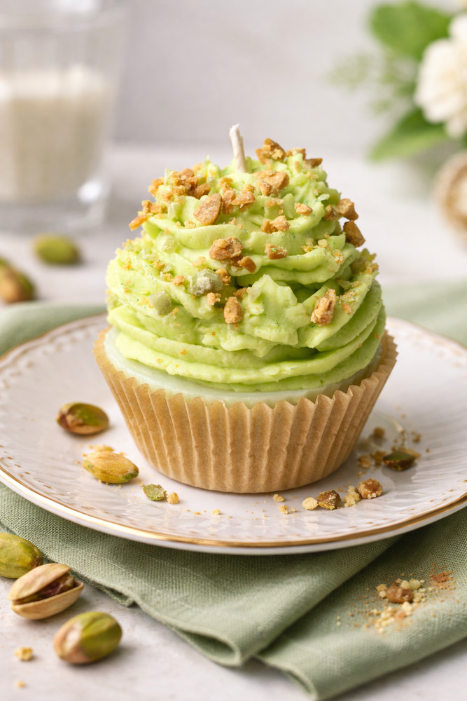Pistachio Cream Cupcake Candle