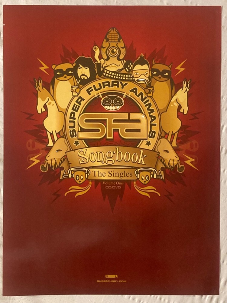 Super Furry Animals 2004 Two-Sided Promo Poster Songbook