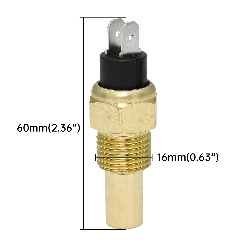 Water Temperature Sensor Aluminum Alloy Stable M16*15 Water Temp Sensor ReplacE