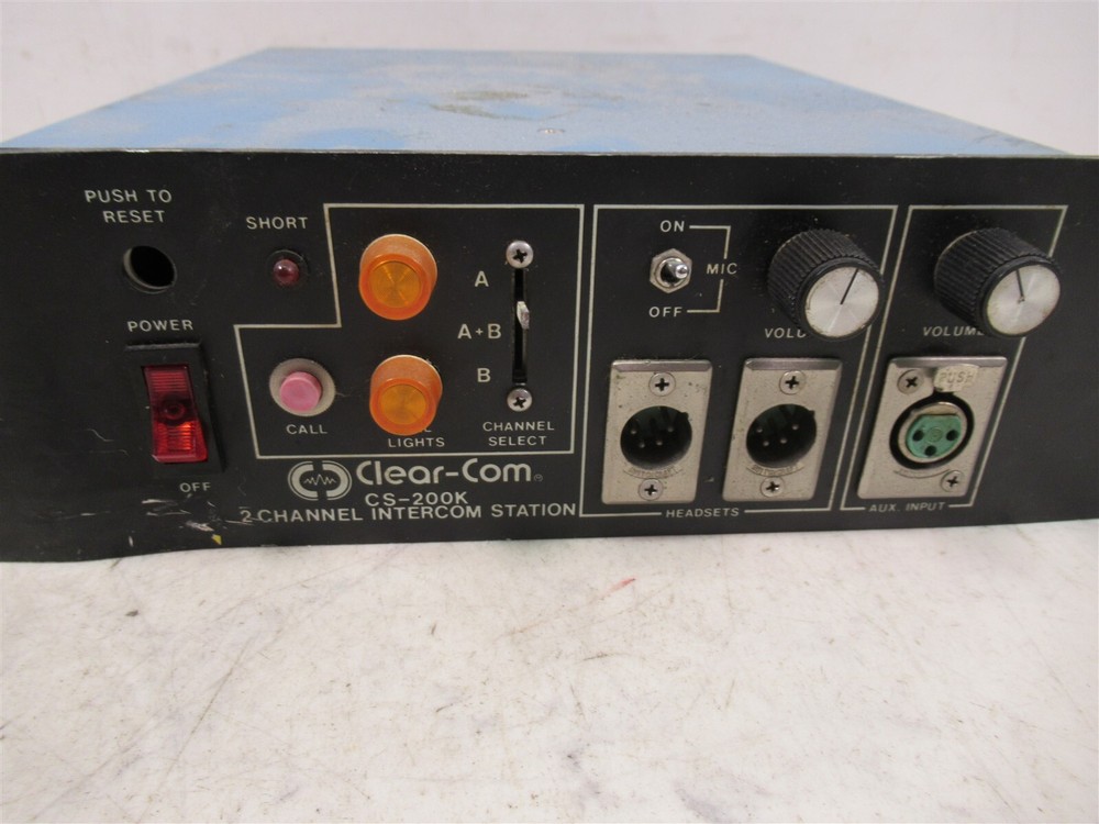 Clear-Com CS-200K 2 Channel Intercom Station Rack Mount 4 Pin XLR