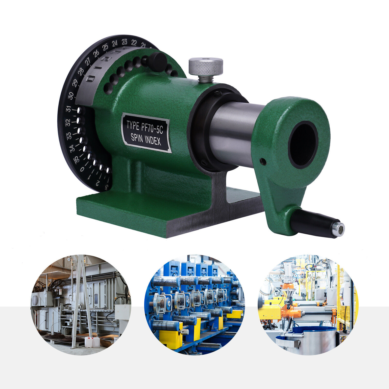 5C SPIN INDEXING FIXTURE W/ HARDINGE 5C COLLET Indexing Head Jigs Fixture Chuck