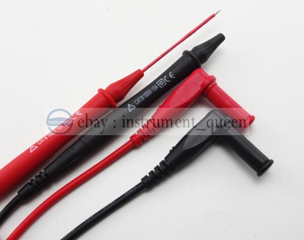 Retractable PVC Tip Test Lead Set Adjustable Length for Multimeter Clamp Meter
