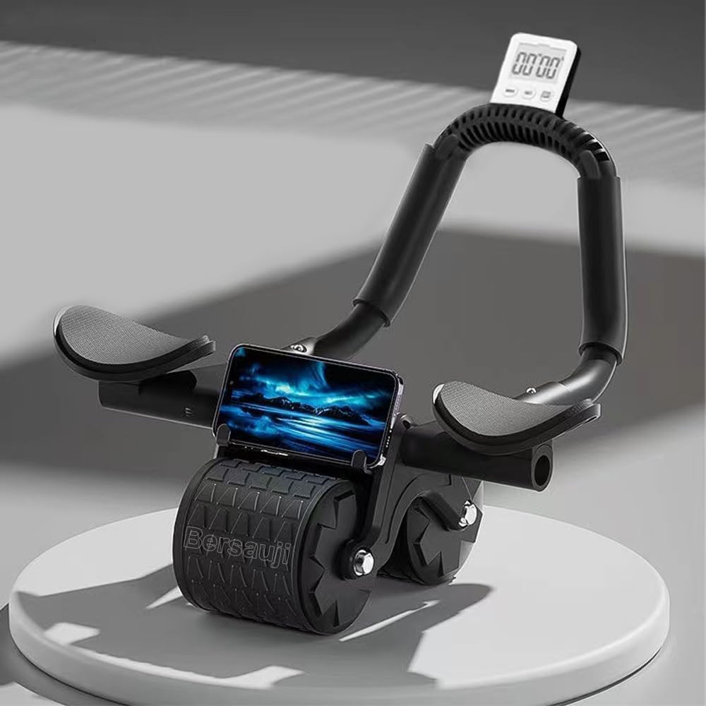 Elbow Support Automatic Rebound Abdominal Wheel, 2023 New with Timer Ab Roller f