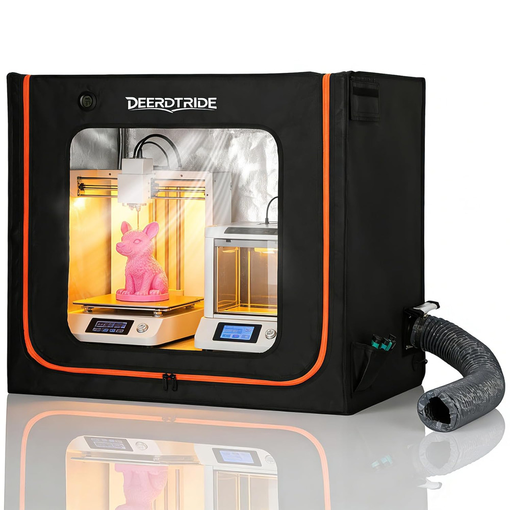 Large Resin 3D Printer Enclosure with Ventilation System & LED Light, Vented 3D