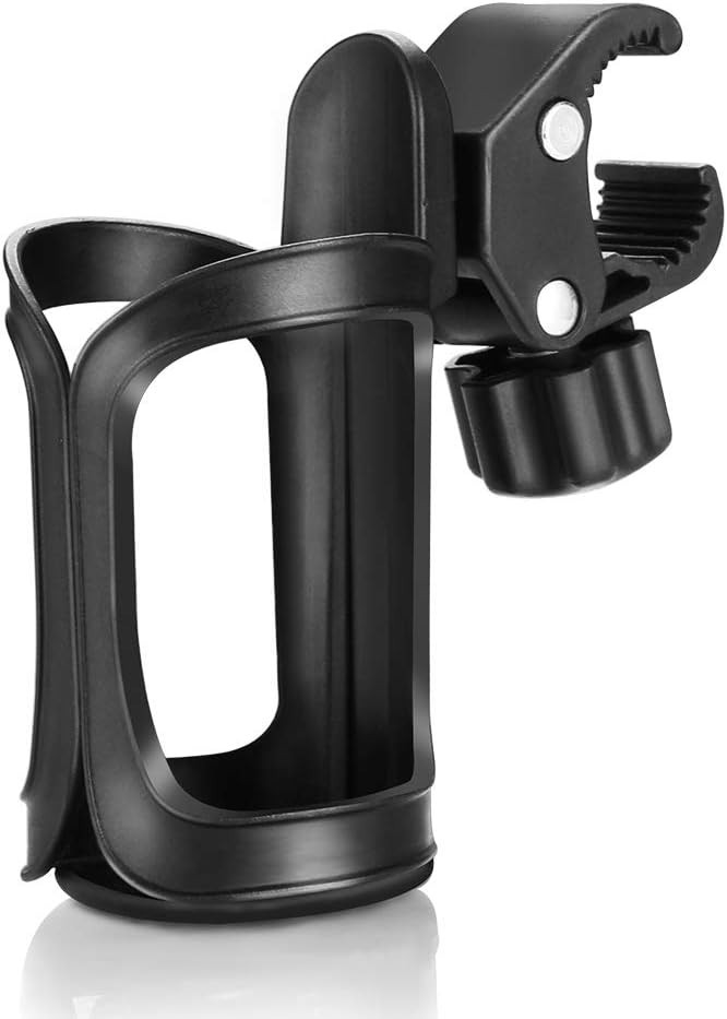 Secure 360° Rotating Cup Holder for Strollers, Bikes & More - Easy Install