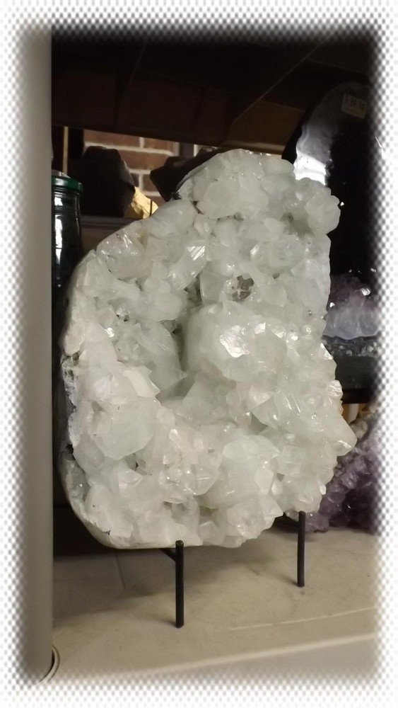 NICE BIG 15lb APOPHYLLITE GEODE HALF
