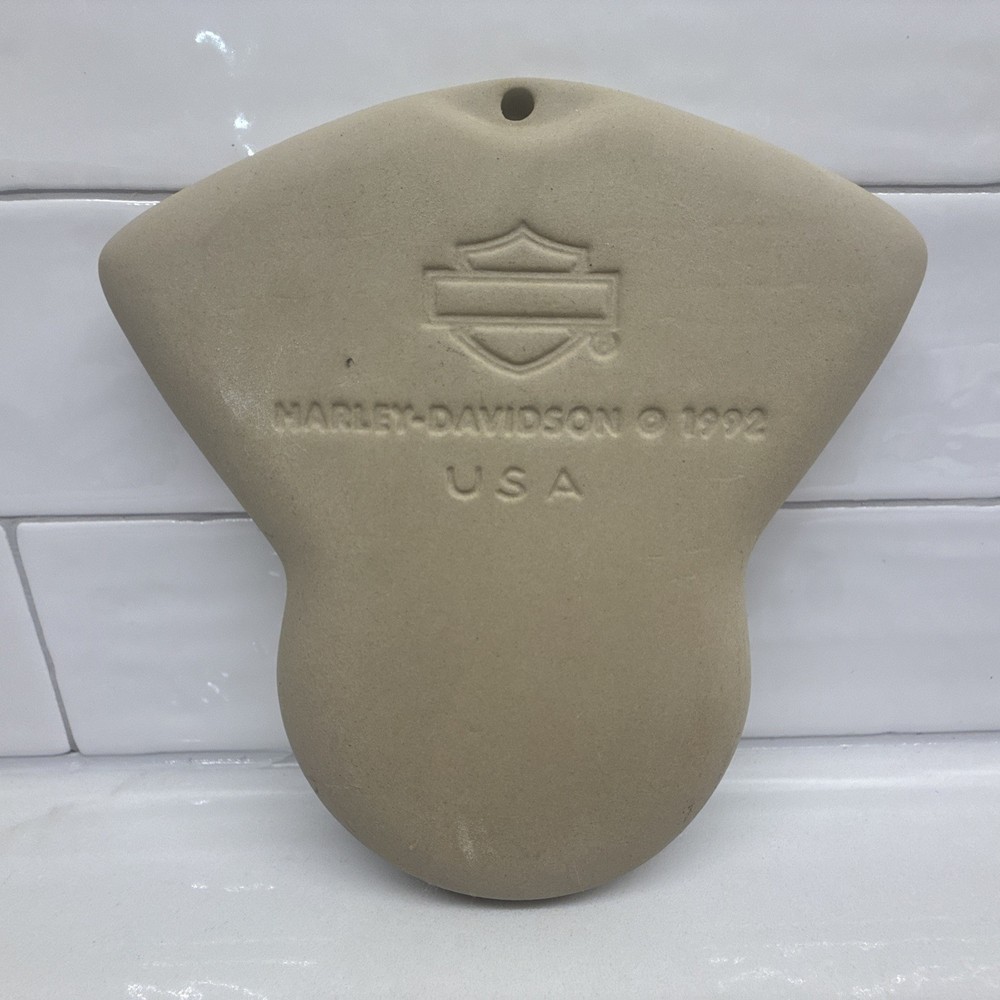 Harley-Davidson V-Twin Cookie Mold 1992 Stoneware Engine Shape with Instructions