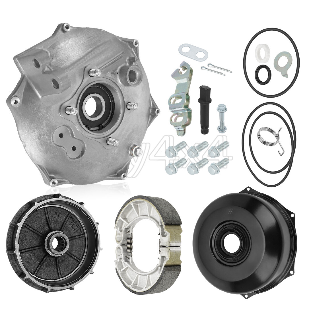 For Honda Rancher 420 Foreman 500 520 Rear Brake Drum Hub Plate Cover Seals Kit