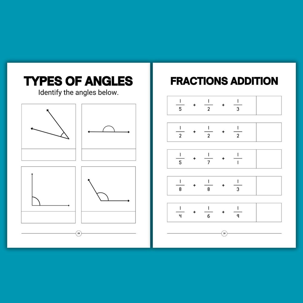 Complete Kids Math Activity Workbook Bundle | Ages 4-9 | Printable Worksheets