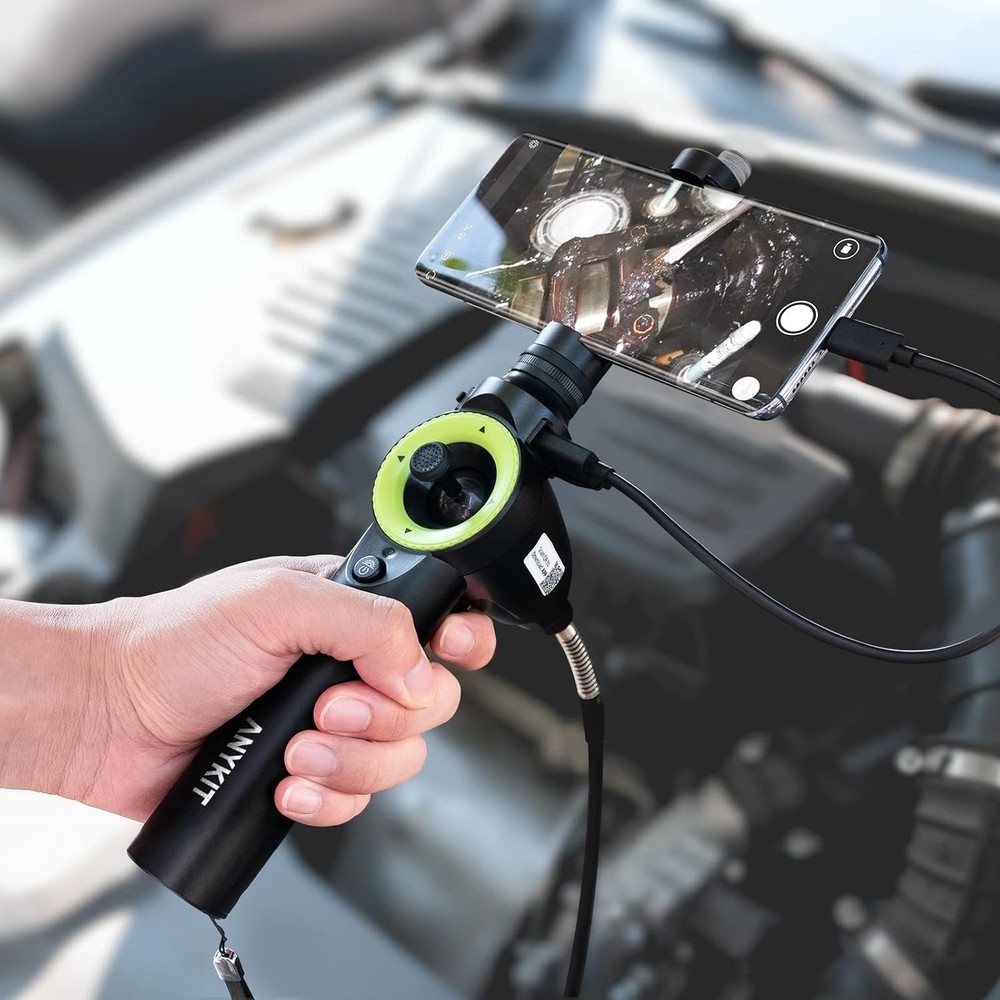 360° Articulating Borescope, Anykit Joystick Articulating Endoscope Inspection C