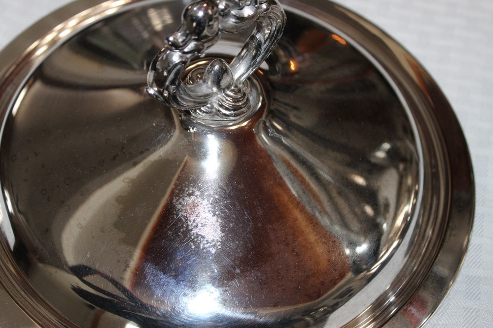 Two Ornate Silver Plate Chafing Dishes