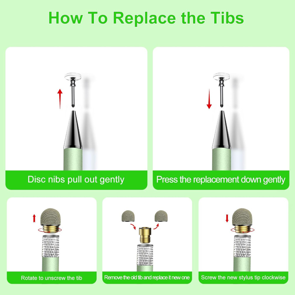 Stylus Pen for Touchscreen,3Pcs 2In1 High Precision Sensitivity Stylus, Suitable