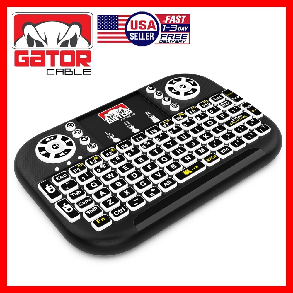Mini Wireless Bluetooth Keyboard Remote Touchpad Smart-TV Android TV PC Backlit