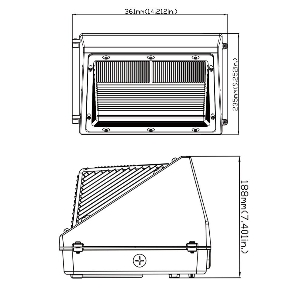 120W LED Wall Pack 5000K Security Commercial Industrial Wallpack Light Fixture