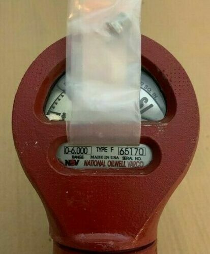 GARDNER DENVER 0-6000 PSI RANGE, 2" MPT CONNECTION MUD PUMP GAUGE