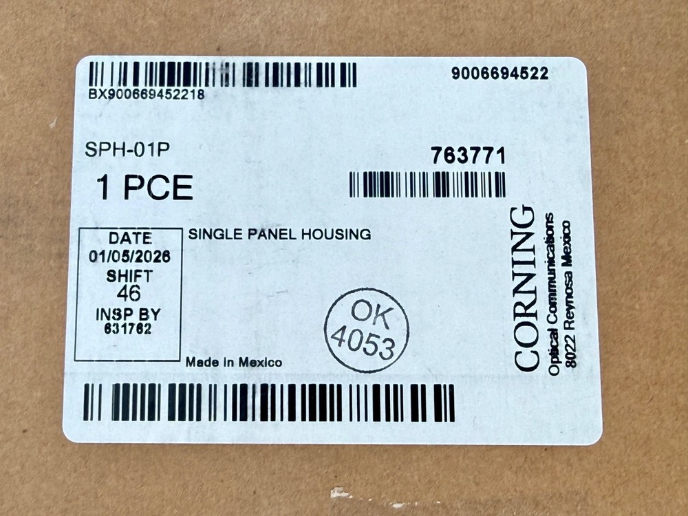 Corning Single-Panel Housing Wall-Mountable Black, CCH Panel SPH-01P