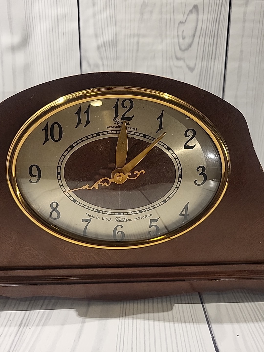Revere R-913 Westminster Chime Telechron Electric Mantel Tambour Clock Works