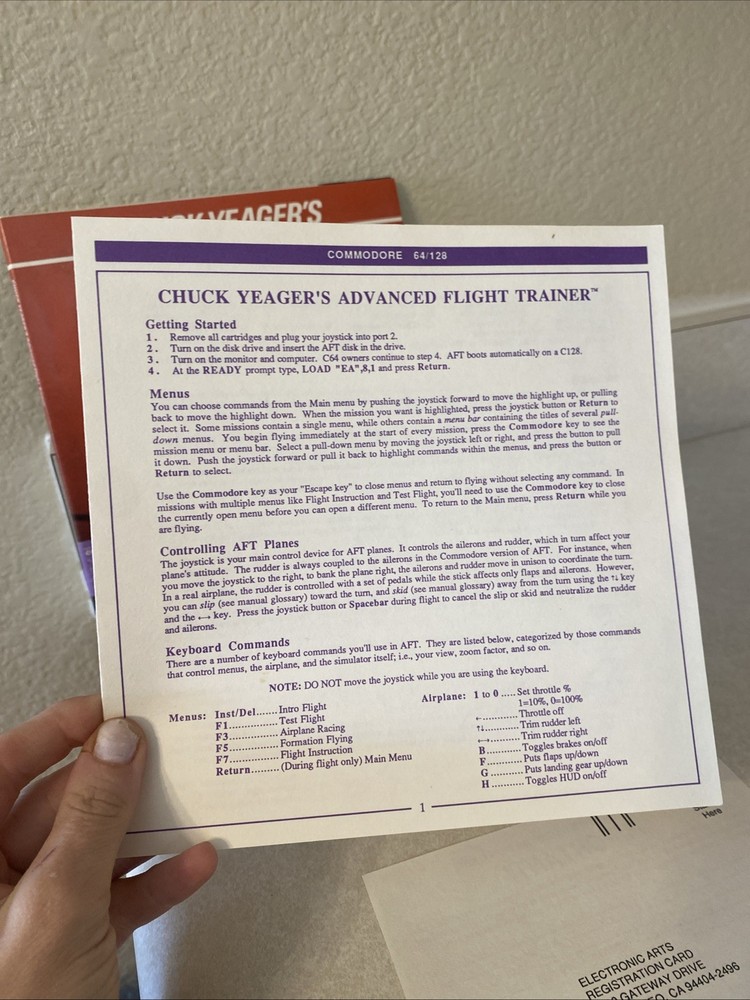 Commodore64 Chuck Yeagers Advanced Flight Trainer Commodore 64