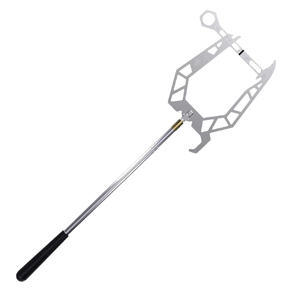 Telescopic Boat Hook Multi-Purpose Stainless Steel Dock Hook for for Dock Plate