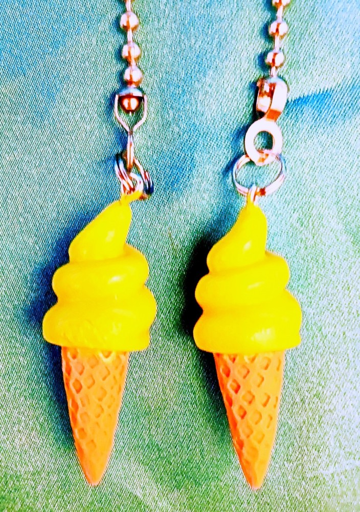 Set of Two ~Mini LEMON ICE CREAM Resin ~ Ceiling Fan Pulls