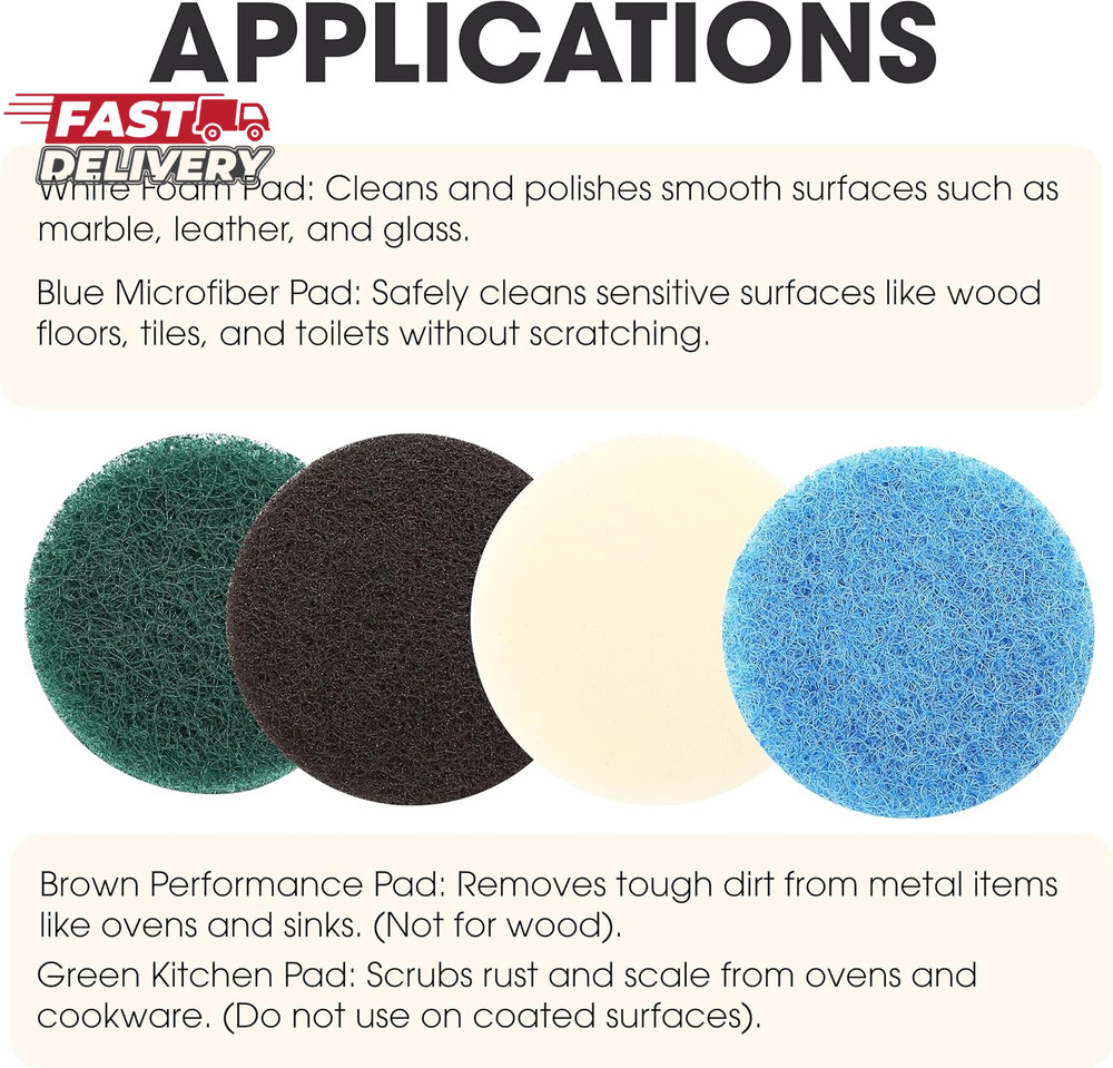 16Pcs Power Scrubber Pad Set Compatible with Dremel Versa PC10 Ruby Horsepower I