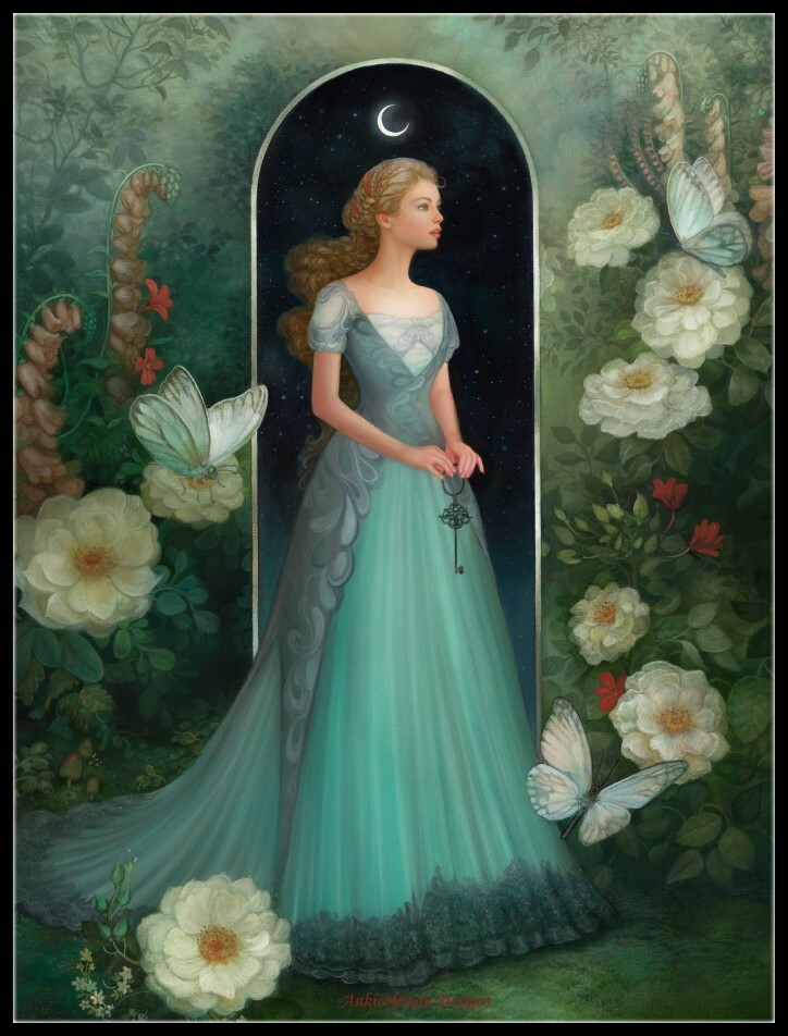 Charts Needlework DIY - Counted Cross Stitch Patterns - Guarding the Moon