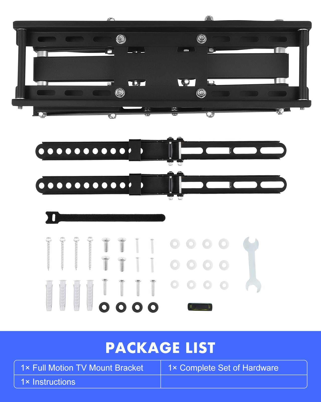 Full Motion HDTV TV Wall Mount Bracket 32 36 40 42 47 50 52 55 60 65 70 80 inch