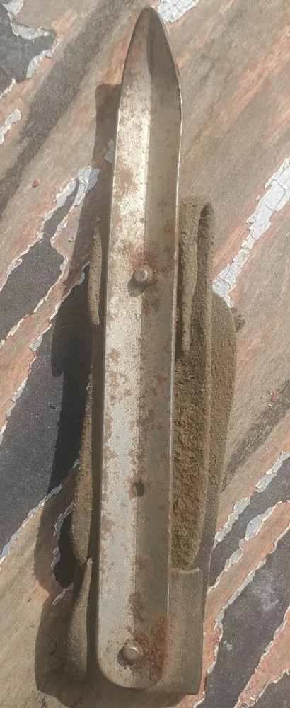 Antique Corn Husking Peg Hook Leather Palm Loop Primitive Farm Tool