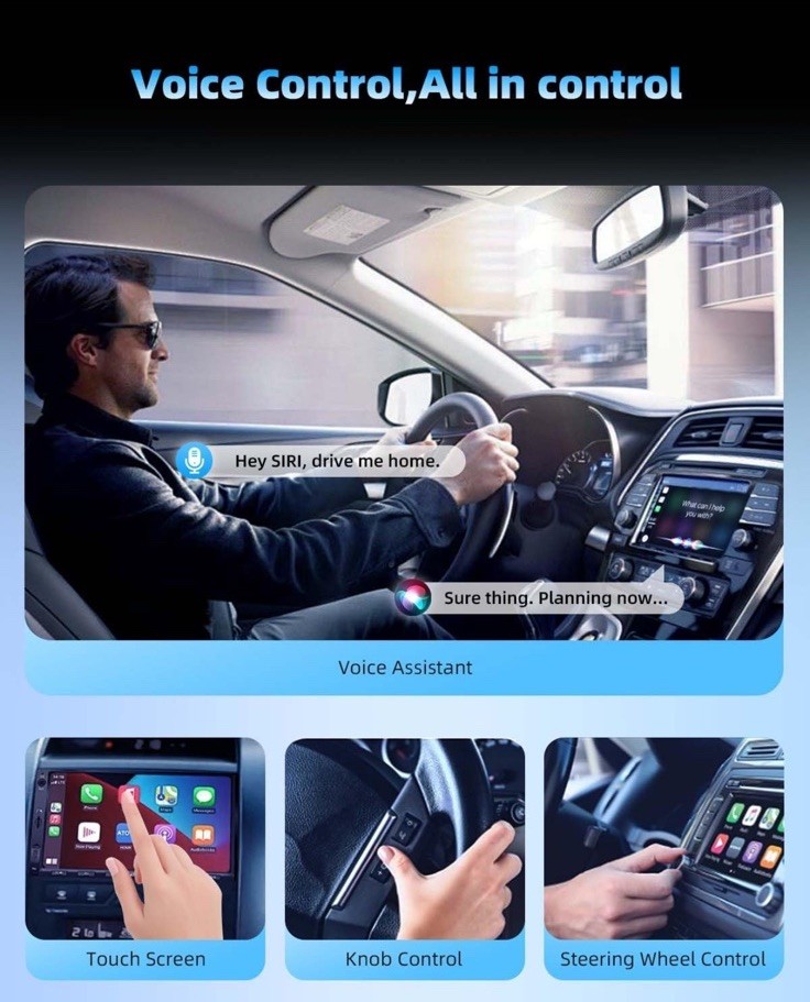 Wireless CarPlay & Android Auto Adapter A1 – Plug & Play – Open Box