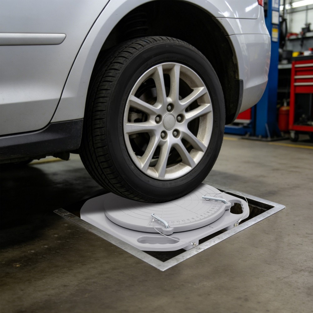 2pcs 3-Ton Front End Wheel Alignment Turntable Plate 360° Rotating Plate Table
