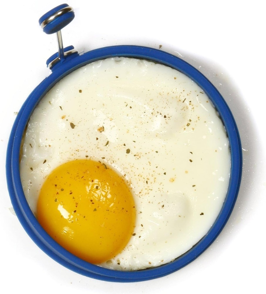 Nonstick Silicone Pancake/Egg Rings, 4" Blue - Perfect for Creative Breakfasts