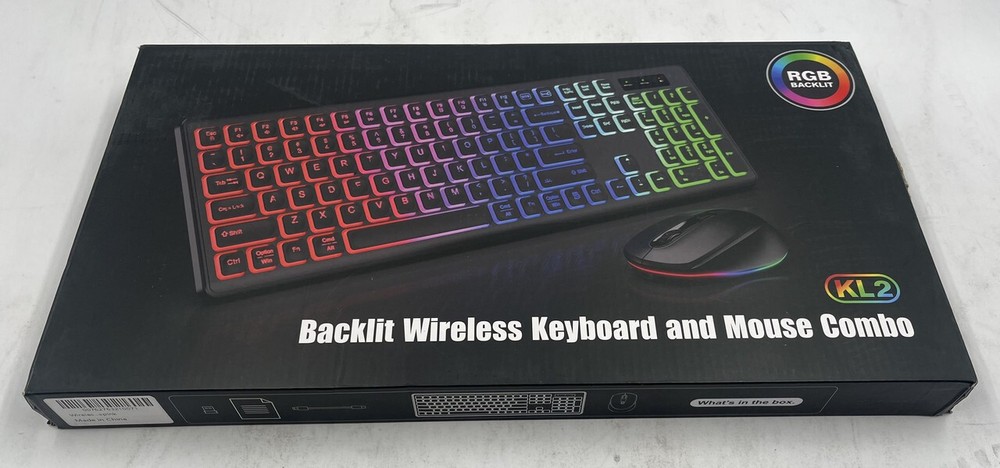 KL2 BACKLIT KB319 PINK WIRELESS KEYBOARD AND MOUSE COMBO