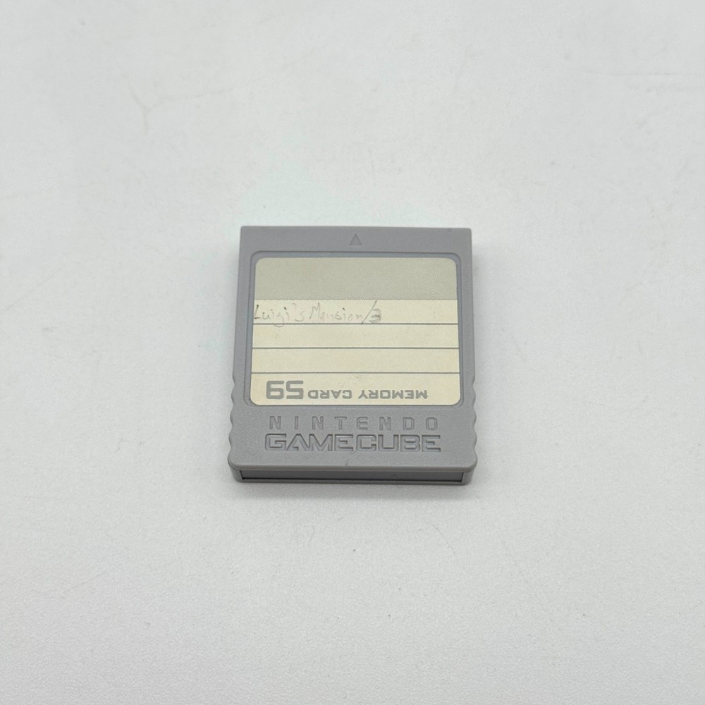Nintendo Gamecube OEM Memory Card Tested Working Gray 59 Blocks