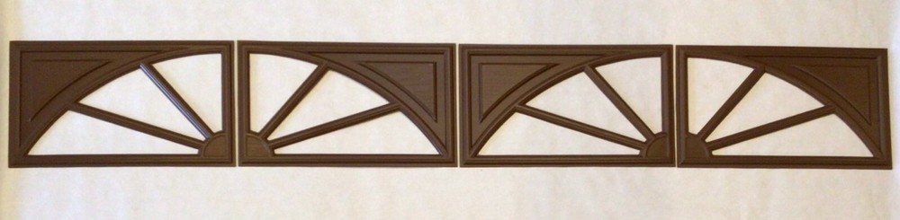 4 Amarr Wagon Wheel Replacement Insert for Short Panel Amarr Garage Door Walnut