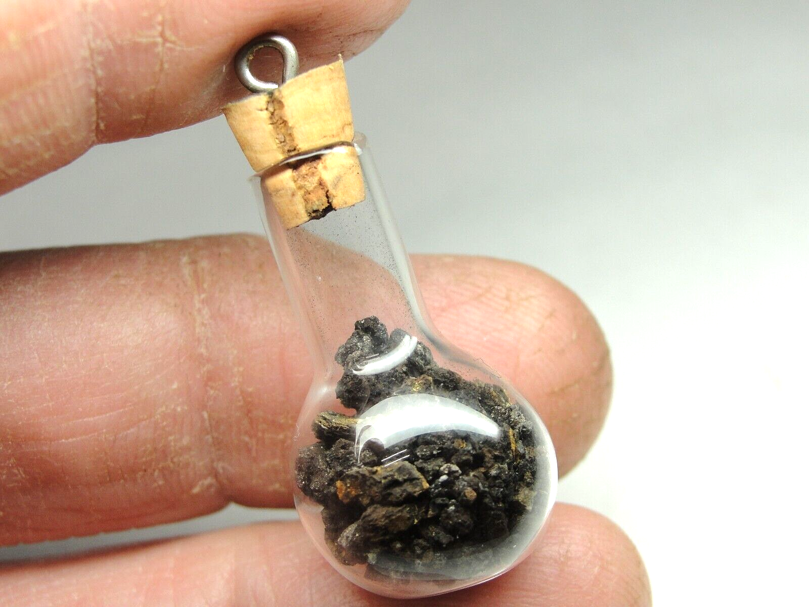 Rare KT Boundary Material - Glendive Montana Area - Vial Full Bubble - Fragments