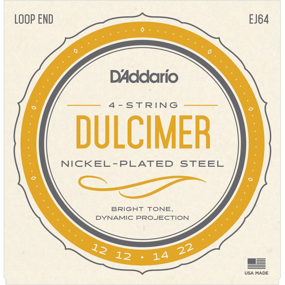 3 Sets D'Addario EJ64 4-String Dulcimer Strings