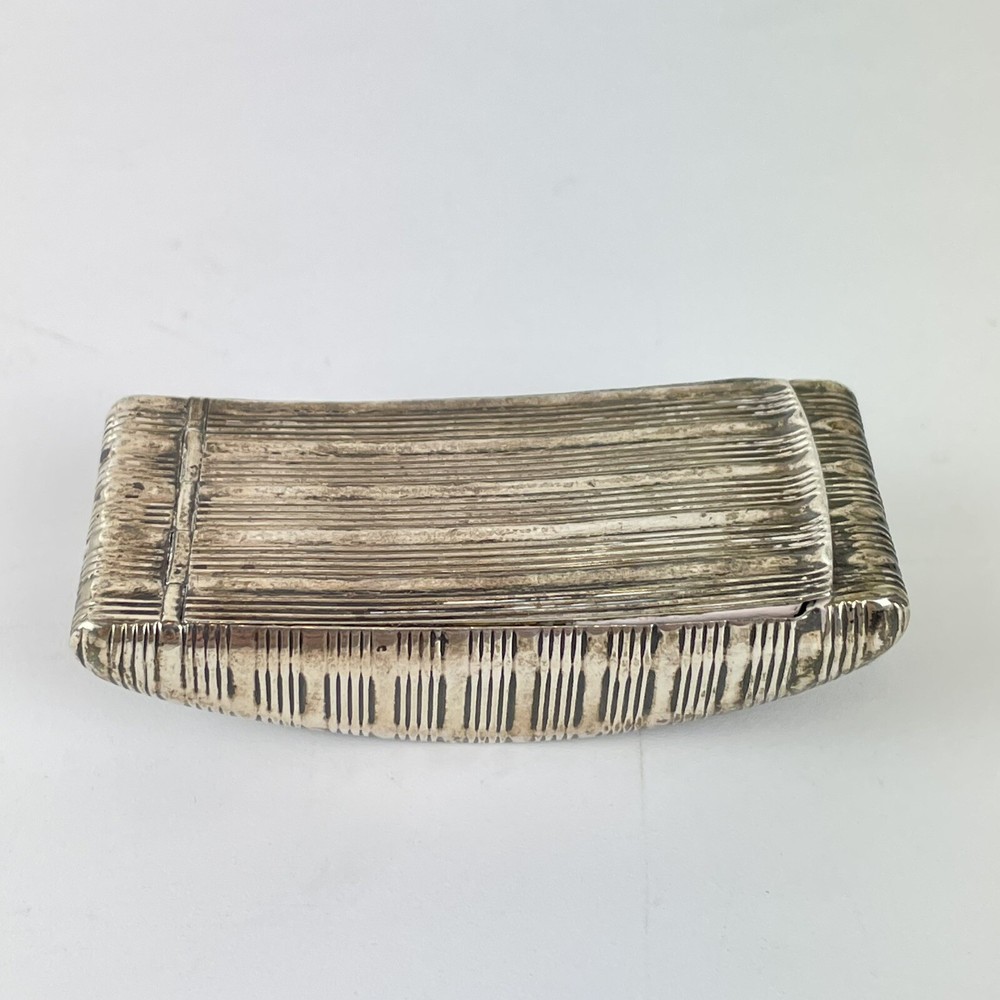 Antique Georgian Solid Silver Snuff Box 1809 6.2cm X 3cm