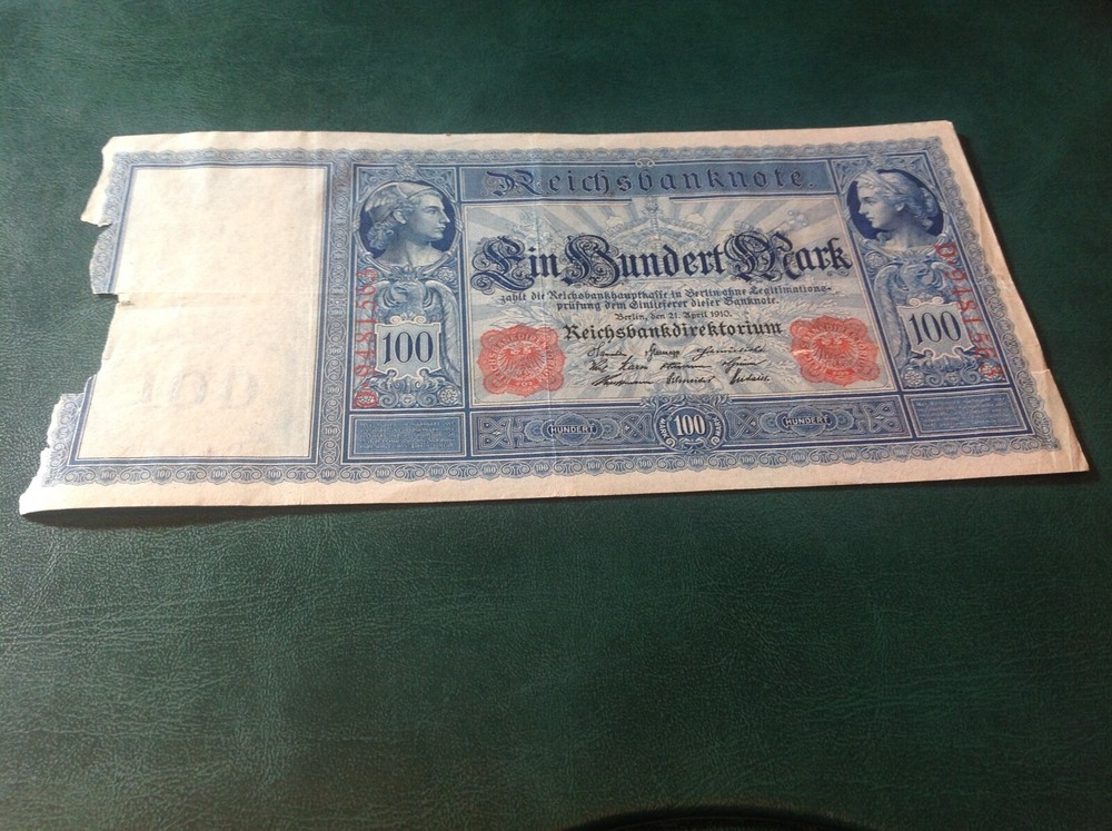 100 Germany Mark banknote 21/4/10