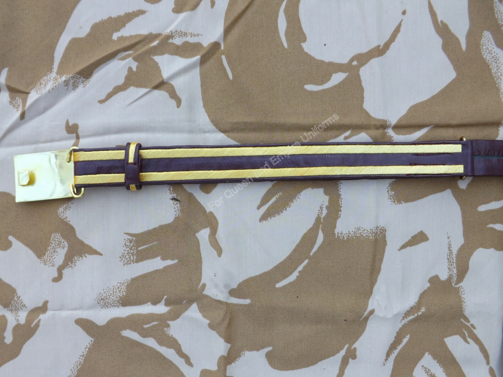 Repro Victorian Royal Engineer Officer Sword Belt. Large size.