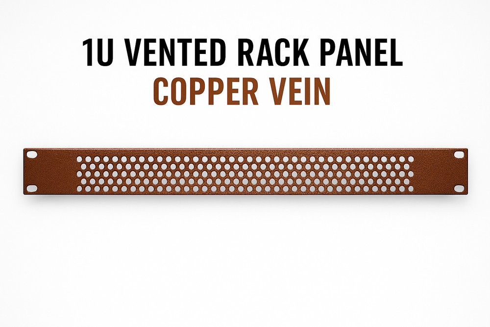 1U 19" Steel Vented Rack Panel - Copper Vein - Networking & Data Center Panel