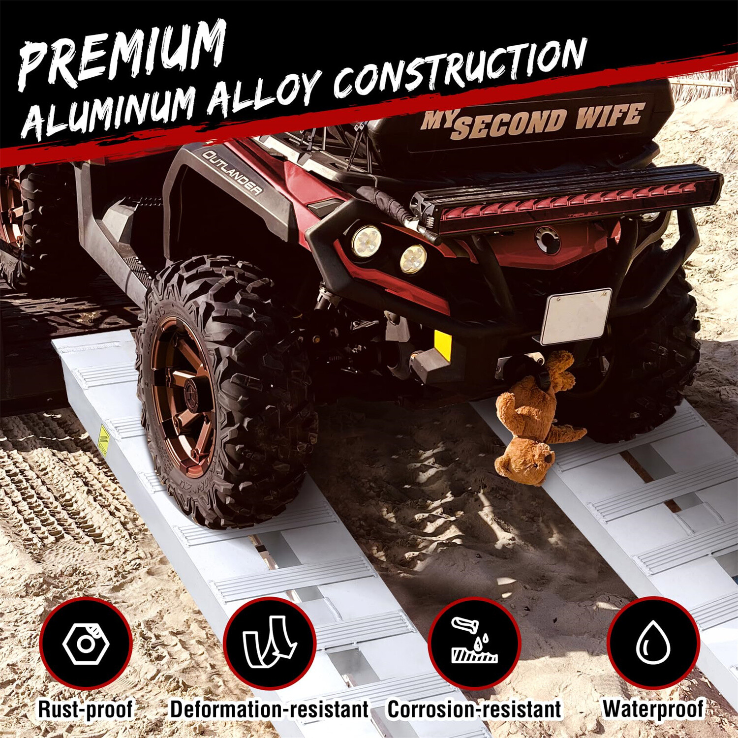 ✔️2PCS Aluminum Trailer Ramps Heavy-Duty Aluminum Loading Ramps 60"x12" 6000 Lbs