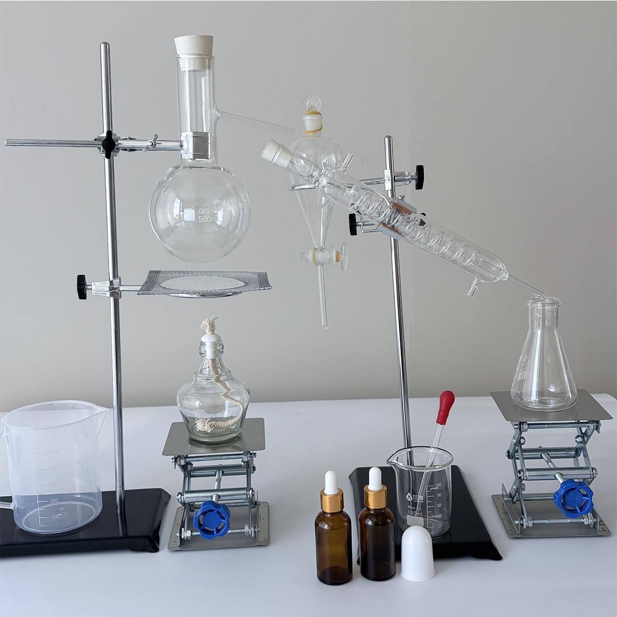 Stainless Steel Lab Jack Stand Table Lift Laboratory Mini Scissor Silver