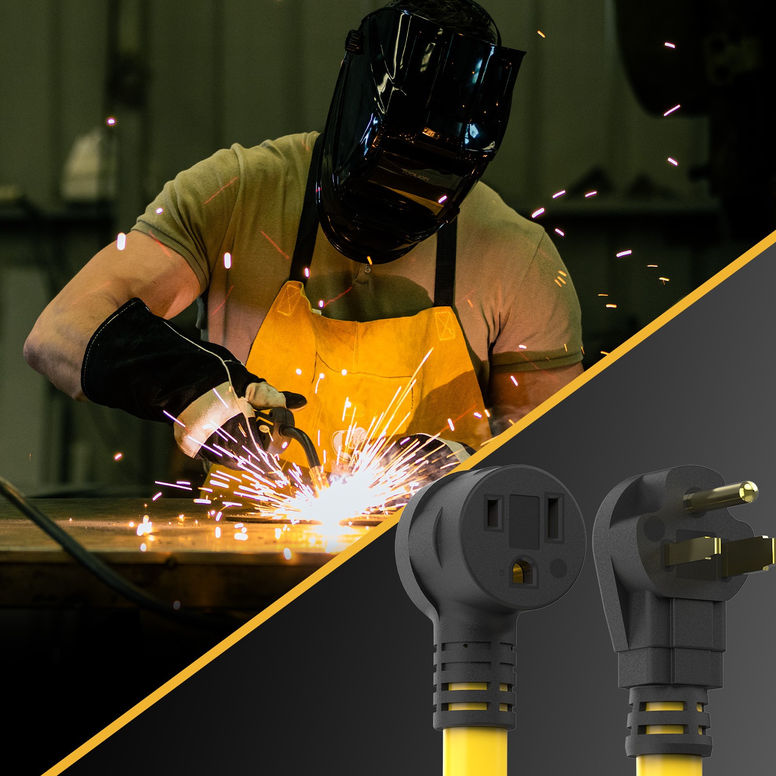 20FT Welder Extension Cord 6AWG 6-50P to 6-50R Power Extension Cord with ETL