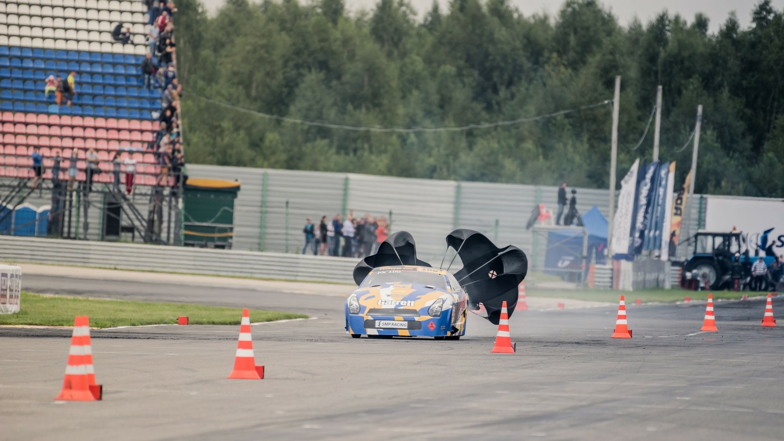 RJS RACING EQUIPMENT DRAG PARACHUTE SPRING LOADED BLACK DRAG CHUTE 7000301