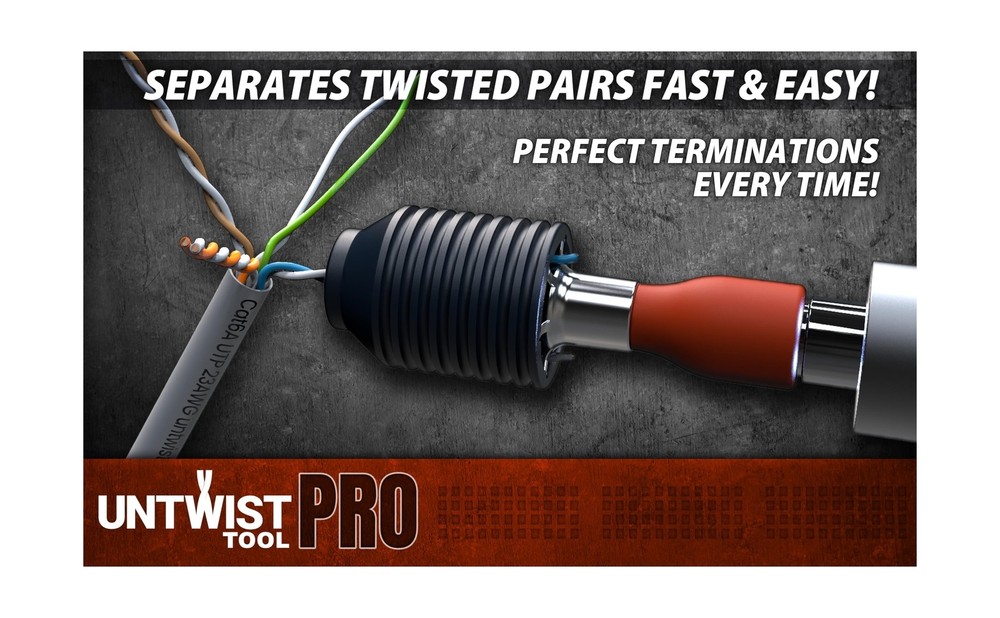 Untwist Tool PRO-COMBO Quickly Separates CAT5e, CAT6, CAT6A, & CAT7